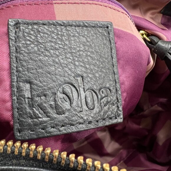 Kooba Everette Black Leather Tote Bag With Gold Hardware - Picture 10 of 12